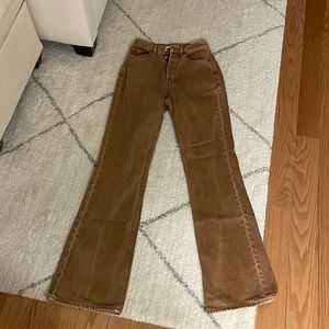 PacSun Brown High Waisted Bootcut Jeans